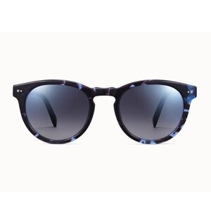 Warby Parker Hayes Blue Riverbed Tortoise Shell Sunglasses (wide) with case